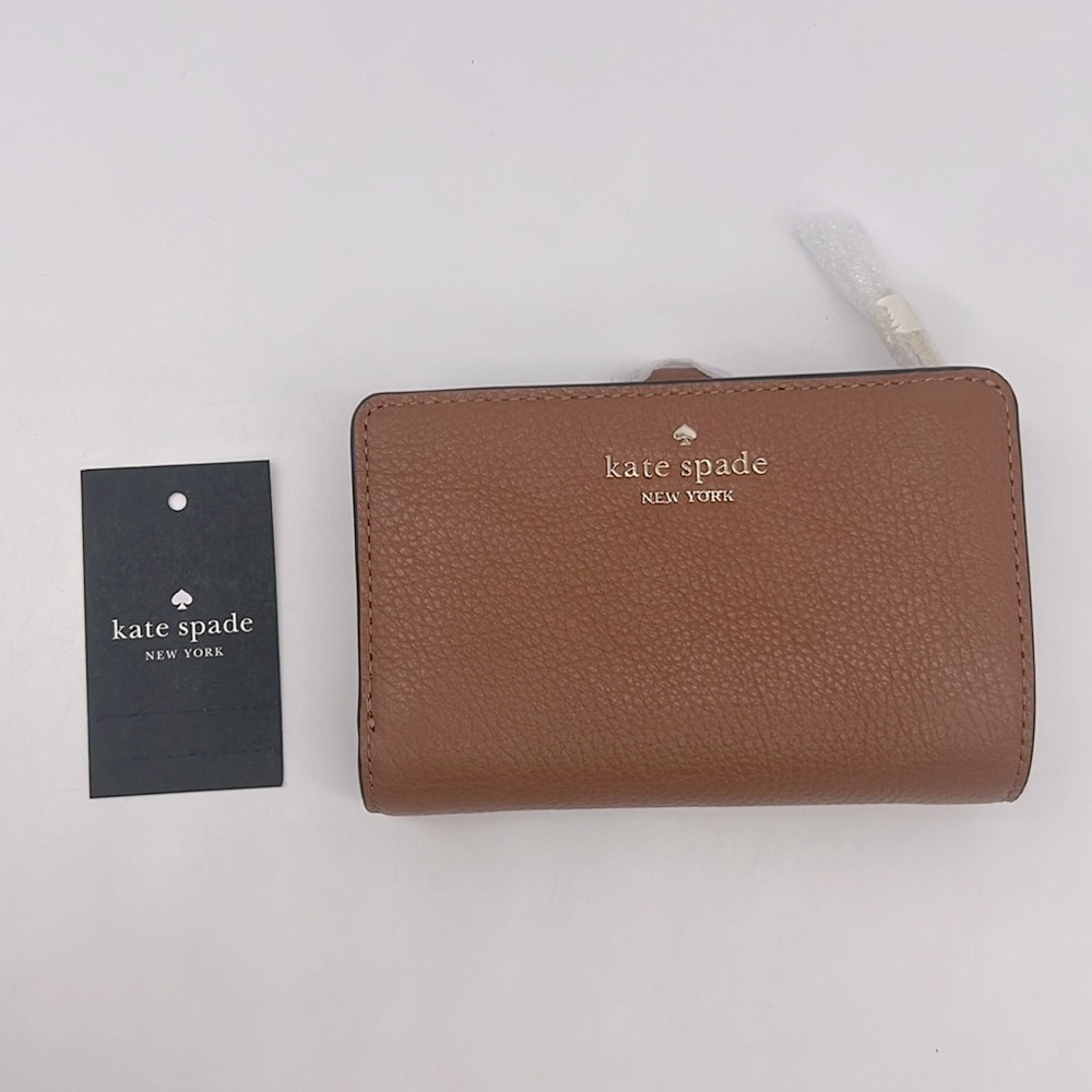 Kate Spade Leila Medium Compartment Bifold Wallet Warm Gingerbread